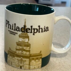 Starbucks Philadelphia Mug - Cream and Green